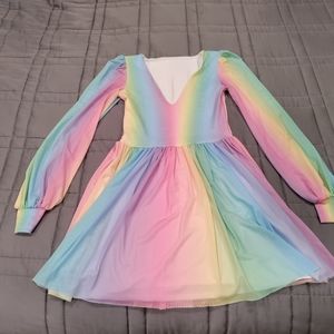 Euuccc Rainbow Icecream Romance Dress